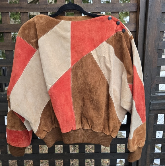 Vintage Suede Patchwork Top - Picture 1 of 11